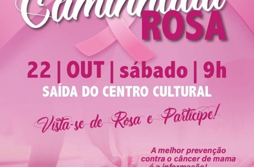 PREFEITURA DE JAGUARIÚNA PROMOVE CAMINHADA ROSA NESTE SÁBADO
