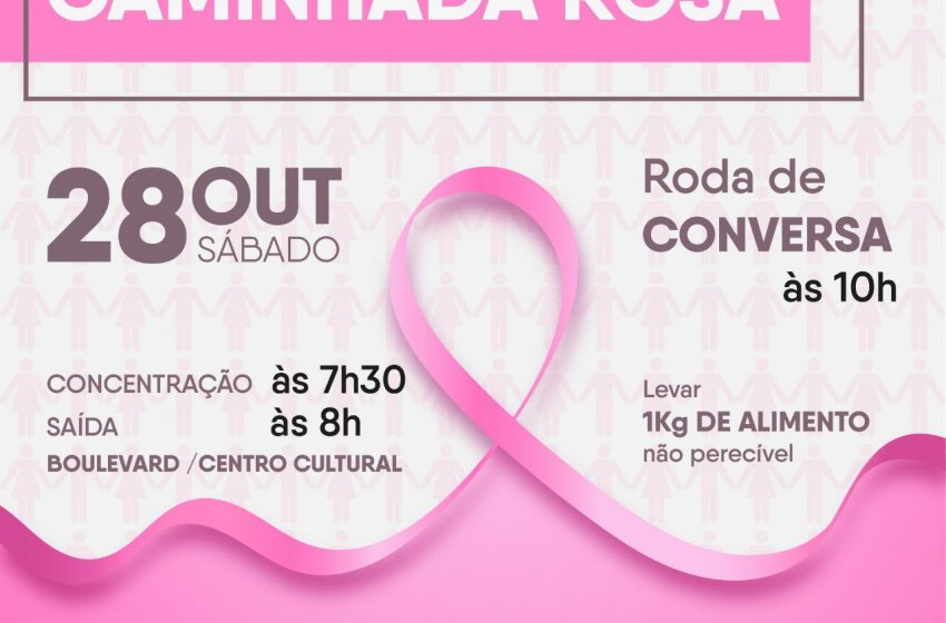 CAMINHADA ROSA ACONTECE NESTE SÁBADO EM JAGUARIÚNA