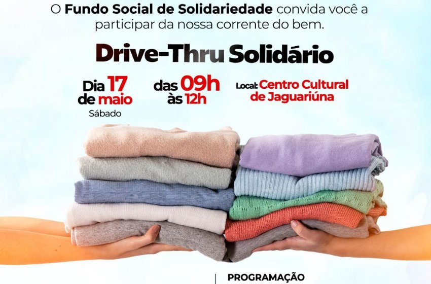 CAMPANHA DO AGASALHO DE JAGUARIÚNA REALIZA DRIVE-THRU SOLIDÁRIO NESTE SÁBADO