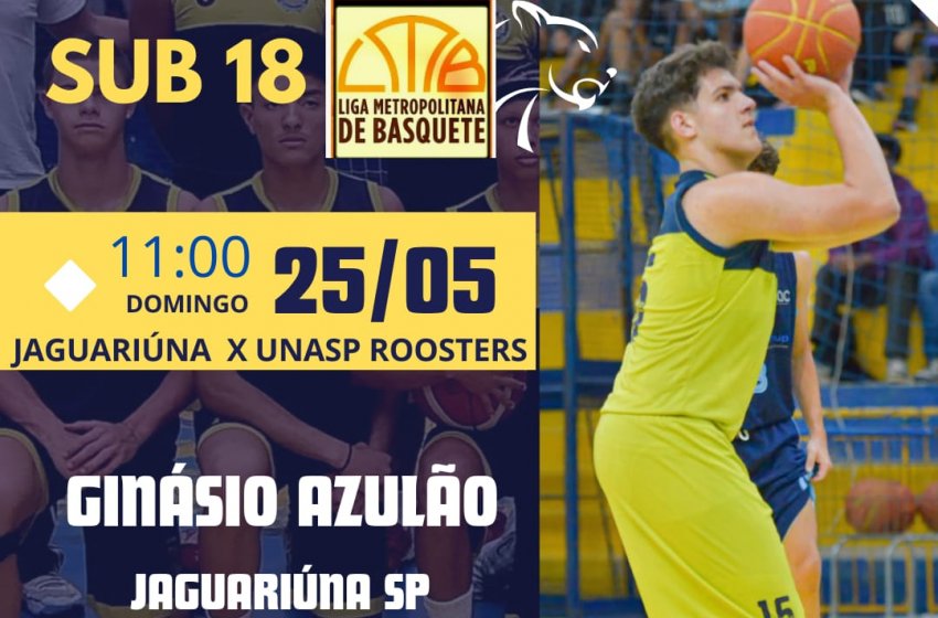 DOIS JOGOS MOVIMENTAM EQUIPES JAGUARIUNENSES DE BASQUETE DOMINGO NO AZULÃO