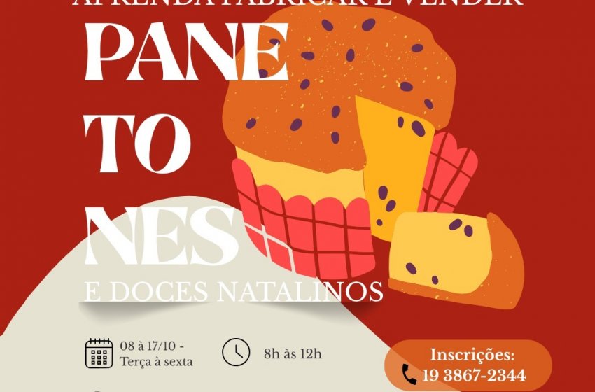 FUNDO SOCIAL ABRE INSCRIÇÕES PARA CURSO DE PANETONES