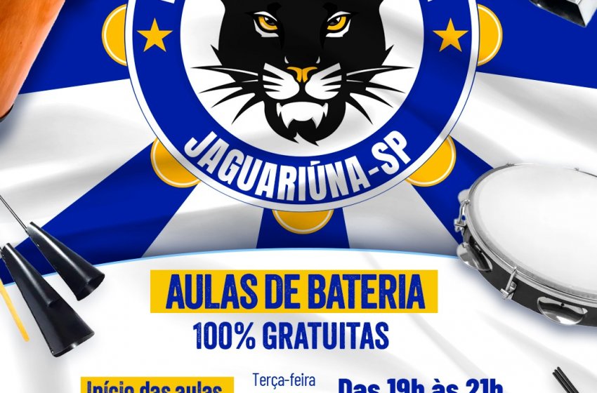 ESCOLA DAS ARTES OFERECE PELA PRIMEIRA VEZ AULAS DE BATERIA DE ESCOLA DE SAMBA