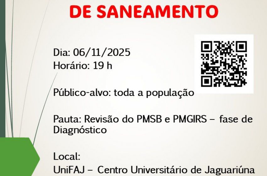 SAAEJA REALIZA CONFERÊNCIA DE SANEAMENTO E GESTÃO DE RESÍDUOS NESTA QUINTA
